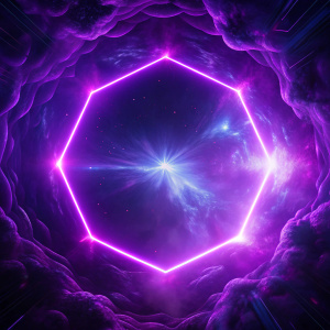 PURPLE NEON BACKGROUND IN THE MIDDLE OF A BRIGHT WHITE LIGHT
