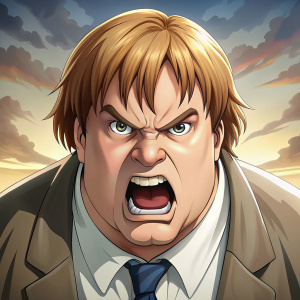 Anime angry Chris Farley