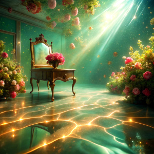 vintage bedroom  flowers print furniture glitter  wave sea submerged The Bioluminescent   phenomenon    Intensive Iridescent Acrylic Amazing light reflections 
 
