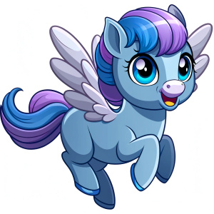 baby pegasus flying