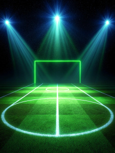 soccer field neon