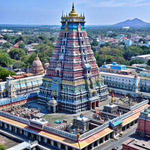 tamilnadu srirangam temple aerial view