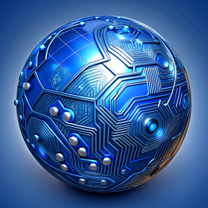 global blue circuit board  background