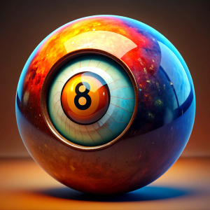 ultra realistic eye shaped billiard ball number8