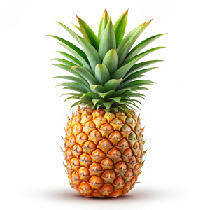 Professional photo of a pineapple on a transparent background