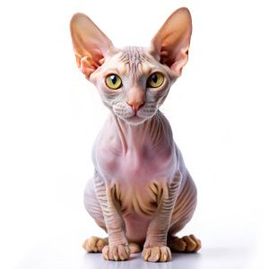 beautiful Sphynx cat isolated on white