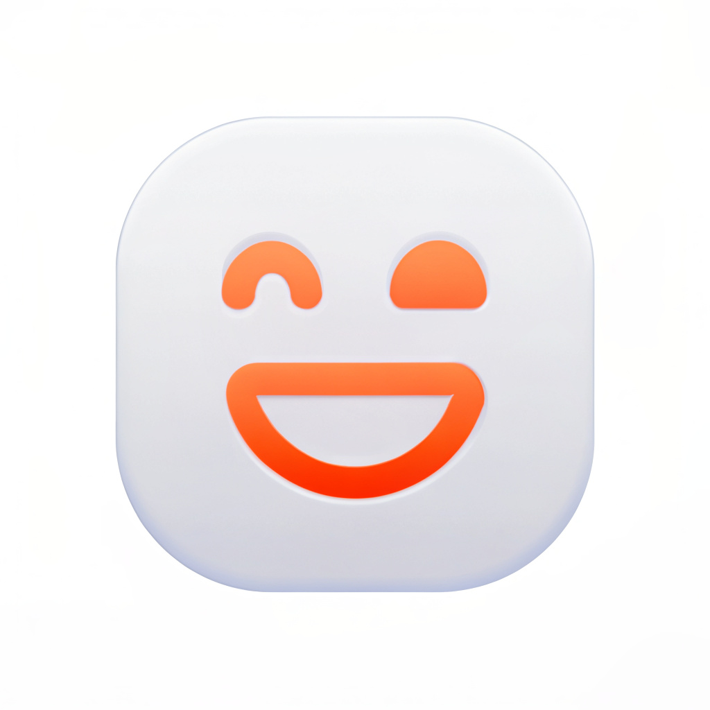 macOS/iOS App Icon, App Icon, App Store, winking smiley
