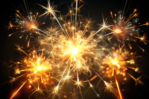 lurred sparkler lights creating an abstract festive celebration effect