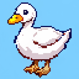 pato balnco simple y adorable