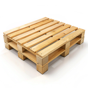 wooden pallet on a white background