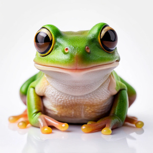 cute frog full size without background