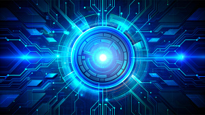 blue digital circuit  background