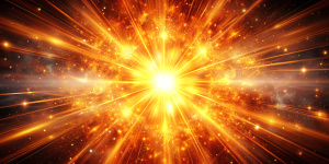 Effect background that reproduces orange explosion, flash, and plasma effects galaxy　