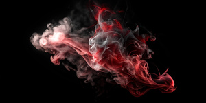 smoke in middle on black background in minimal style, 4K, HD