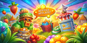 affiliate program, Questions, invitation, bonuses, gifts, bright, juicy, cartoon style, high quality