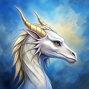 white dragon icon for videogame