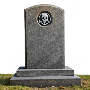 cemetery tombstone element, grave sign of the dead on isolated white ...