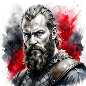 viking ragnar perfect realistic art, high-definition, high-definition grey and black, white background 