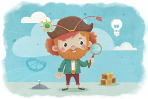 clues-psychology-pirate-high quality -childrens illustartion