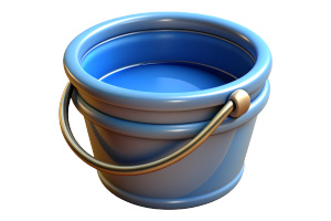 a bucket of water