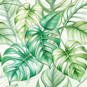 
Tropical leaves  design ,solıd backgraund .laying repead.

