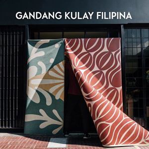 Creative marketing visuals for 'Gandang Kulay Filipina'. Vibrant earth tones and organic patterns