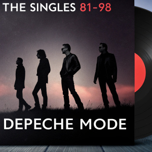 The album cover for Depeche Mode's compilation 'The Singles 81>98'.