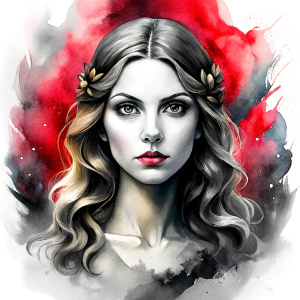 godness freya perfect realistic art, high-definition, high-definition grey and black, white background 