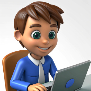 young developer working at the computer