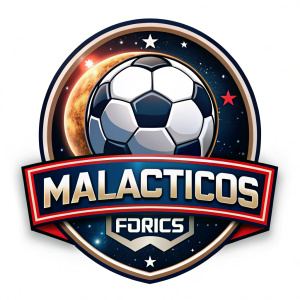 Crea una logo de galacticos FC con tematica de futbol y de Marte y balón
