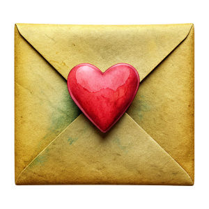 close envelope with heart