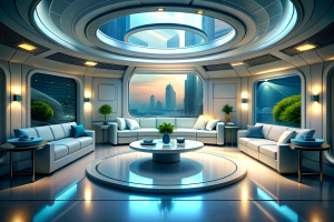 futuristic living room