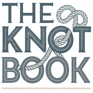 The Knot Book logo, featuring bold typography in shades of gray, creating a dynamic visual hierarchy with contrasting font sizes and weights.