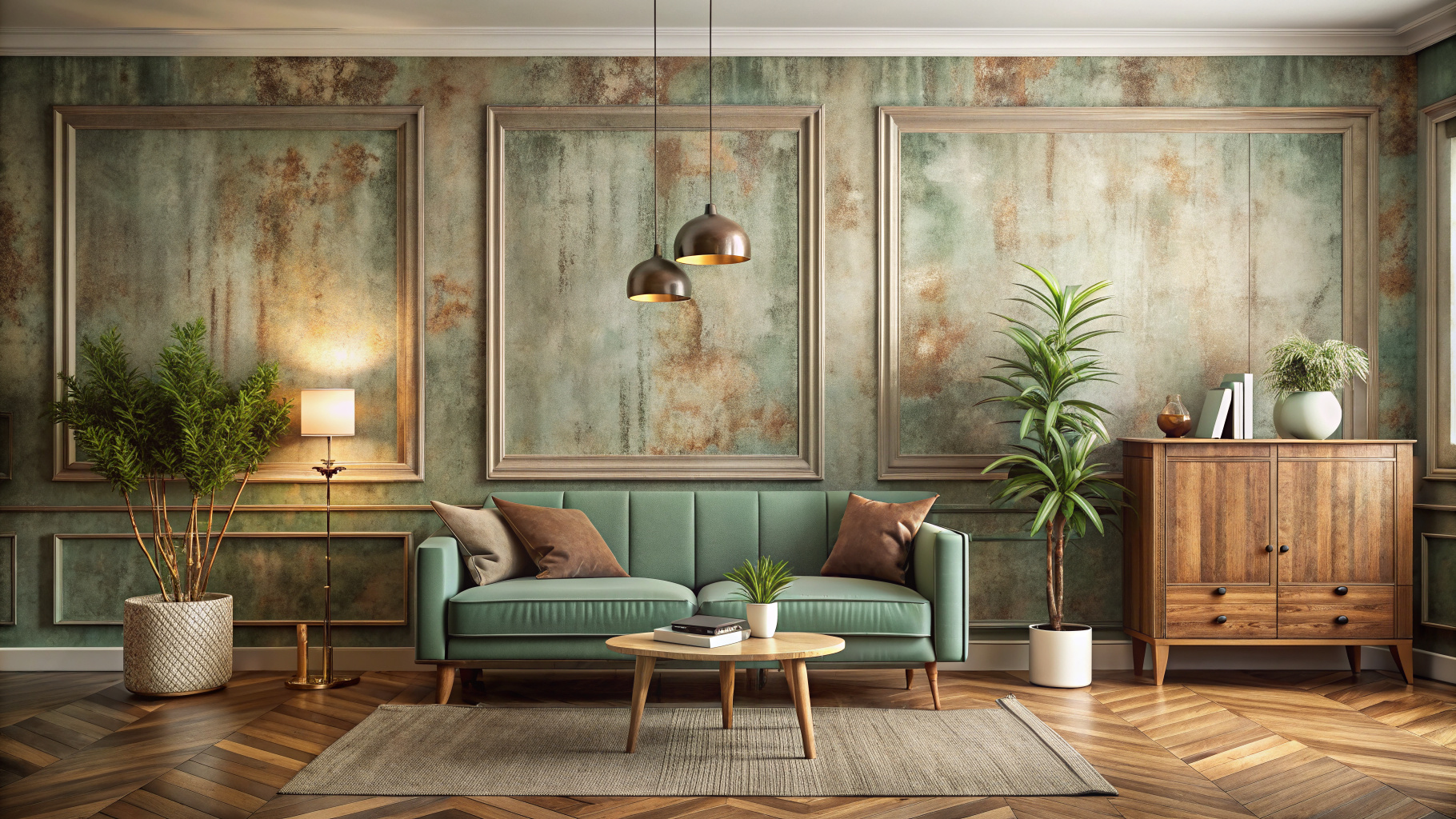 vintage interior wall in minimal style