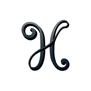 lowercase letter "H" white background  , 