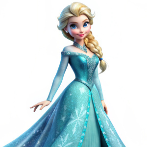 Princess Elsa, full body, clipart 