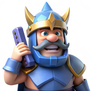 Puedes hacer una imagen del Mini Pekka de Clash Royale que tenga el siguiente texto “Telephone”