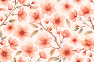 pattern,sakura,monochrome