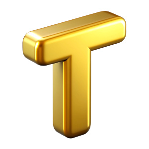 letter T,typeface,gold