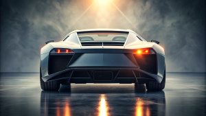 One supercar, Racing, Rearview, dark style