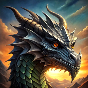 black dragon icon for videogame