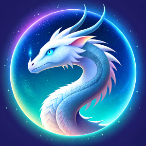 white dragon icon for videogame