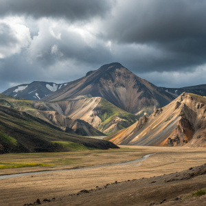 In the heart of Iceland's Fjallabak Nature Reserve, the volcanic mountains of Landmannalaugar stand as timeless guardians. Unique geological formations rise majestically from the earth.