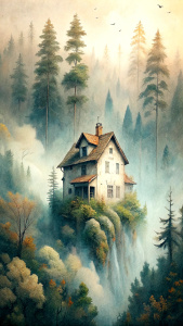 abandoned house in the forest