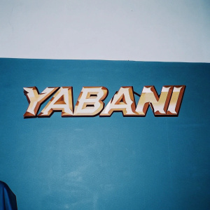 Vibrant, dynamic logo of 'YABANI'. Bold, energetic design. Sharp lines and edges create a sense of movement. Set against a clean white backdrop.