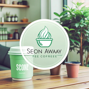 SEON written take away coffee logo