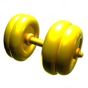 balloon dumbbell in a half a turn