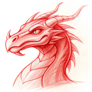 red dragon icon for videogame