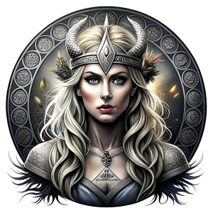 Nordic Godness Hel - perfect realistic art, high-definition grey and black, white background tattoo design