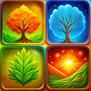 square shaped icons seasons